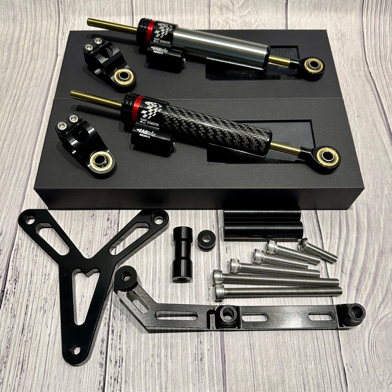 MT09 Tracer 900 GT 2022 MATRIS Steering Damper Bracket Black Anti Tank