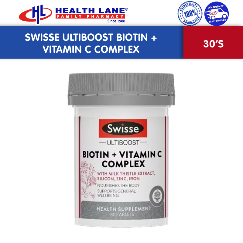Swisse Ultiboost Biotin + Vitamin C Complex (30's) Shopee Singapore
