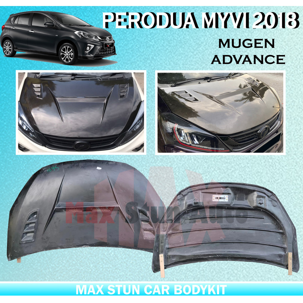 Perodua Myvi Mugen Advance Front Bonnet Bonet Depan Mg Advance
