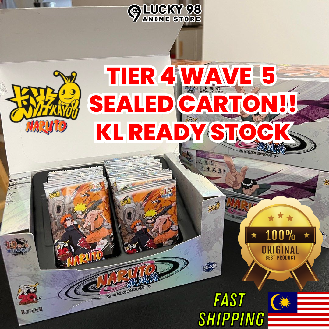 Kayou Naruto Box Card Tier 4 Wave 5 T4W5 Booster Carton Kad Collection