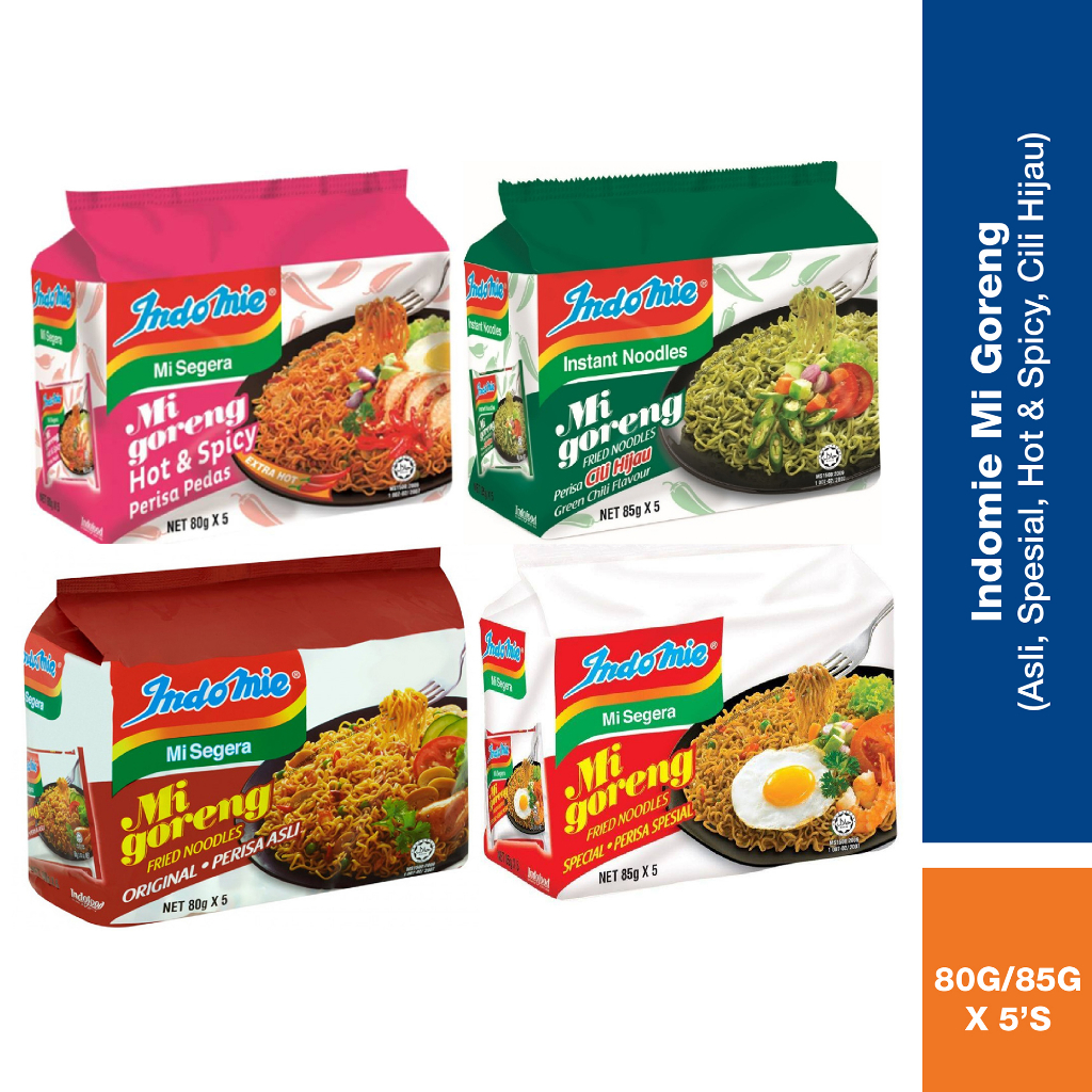 Indomie - Instant Noodles - Mi Goreng - Fried Noodles - Hot & Spicy - 85 G