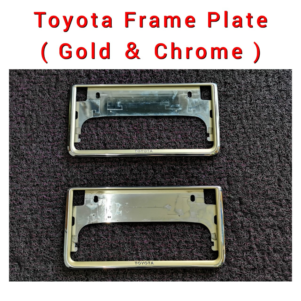 Toyota Frame Plate ( Gold & Chrome ) / Car Number Plat / Papan Nombor