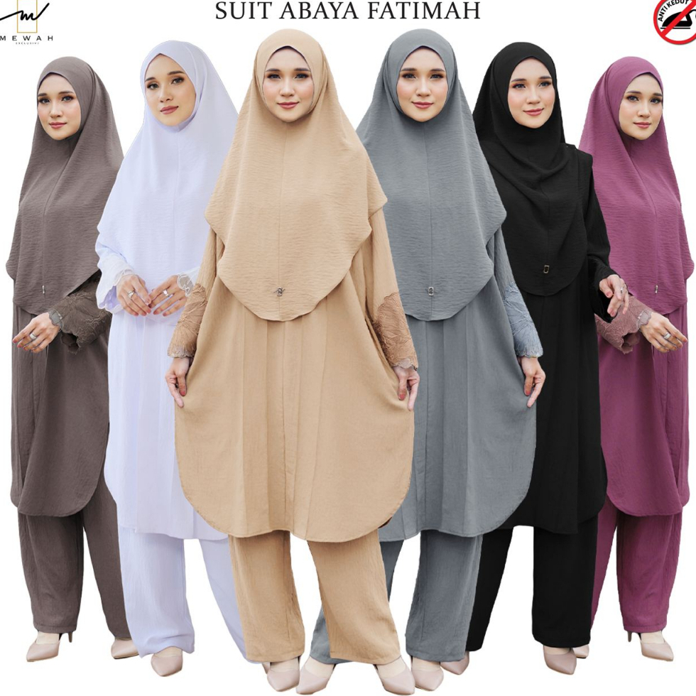 Suit Abaya Kaftan Fatimah By Mewah Exclusive Baju Muslimah Dress