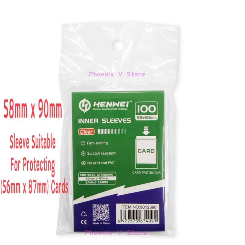 80x80 card sleeves 80x80 mm, 100 pcs standard card sleeves