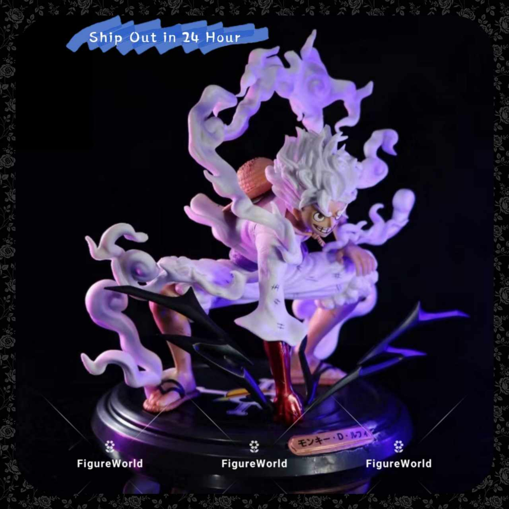 One Piece Luffy GEAR 5 Anime Figures Nika Sun God PVC Action Figurine ...