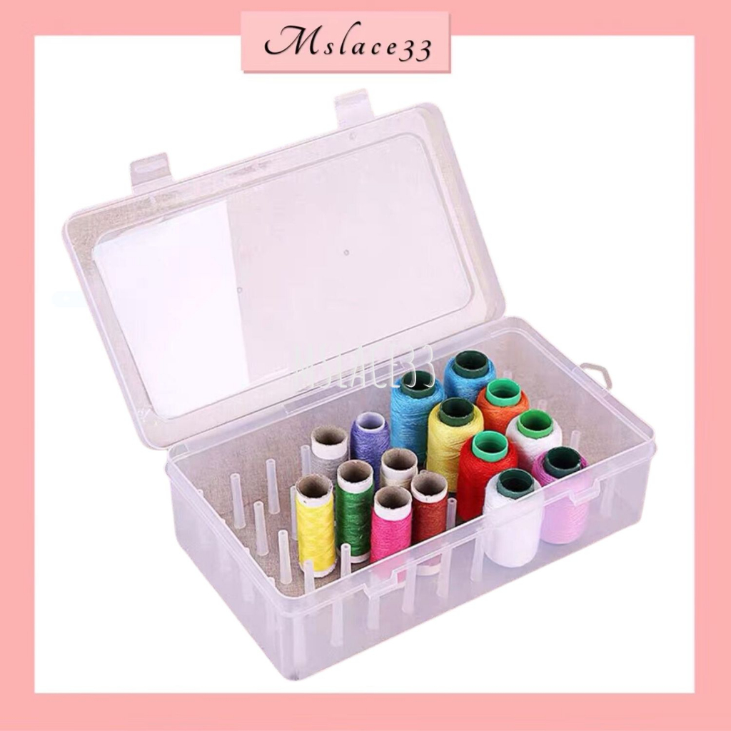 Thread Storage Box / Thread Spools Container Empty Case Holder / Bekas ...