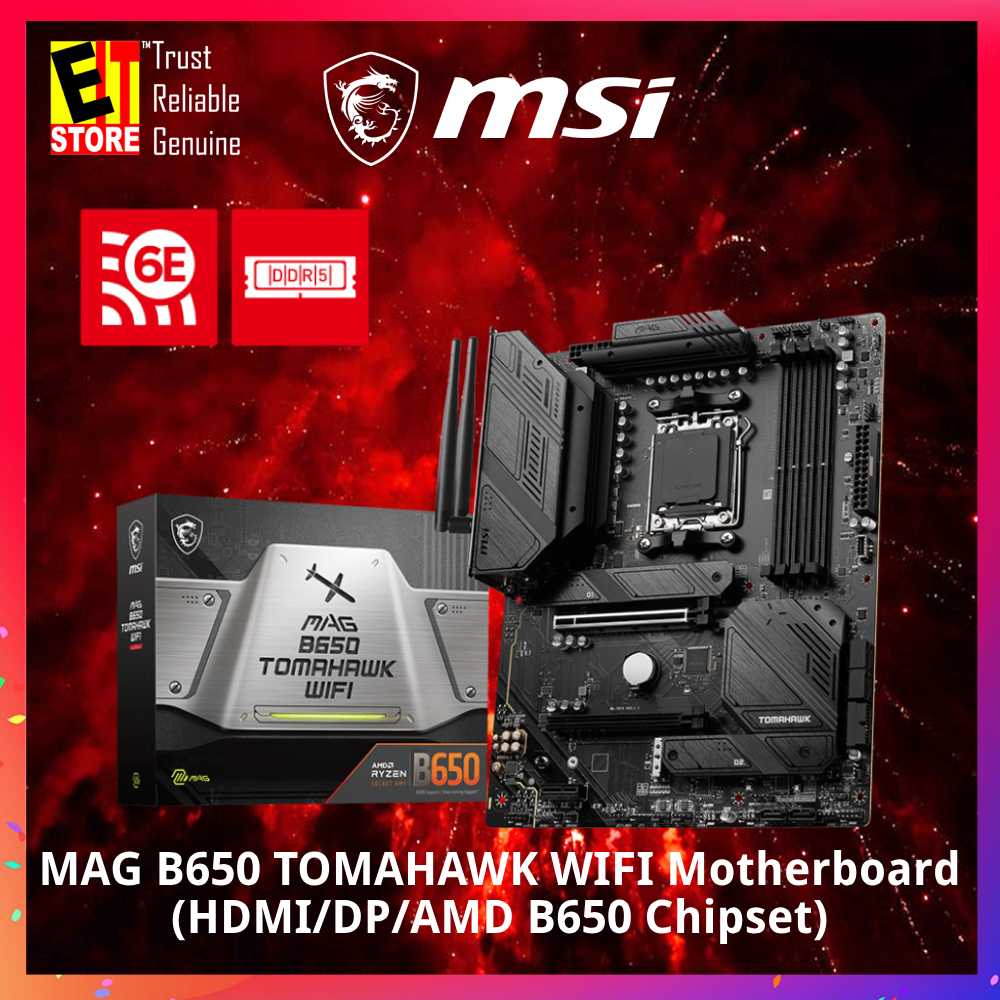 MSI MAG B650 TOMAHAWK WIFI Motherboards (HDMI/DP/AMD B650 Chipset