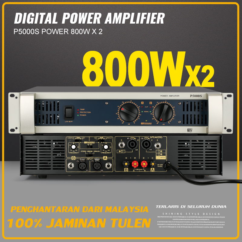P5000S Audio Amplifier Two Channels 8 Ohm 800 Watt H Category Professional Stage Performance KTV