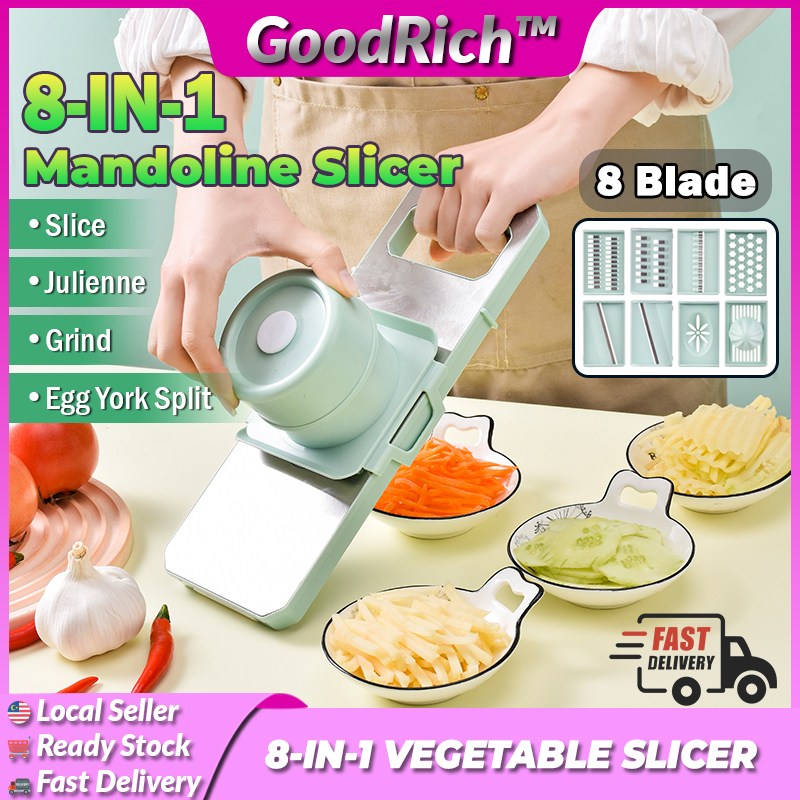 8IN1 Mandoline Slicer for Kitchen Vegetable Chopper Slicer Spiralizer