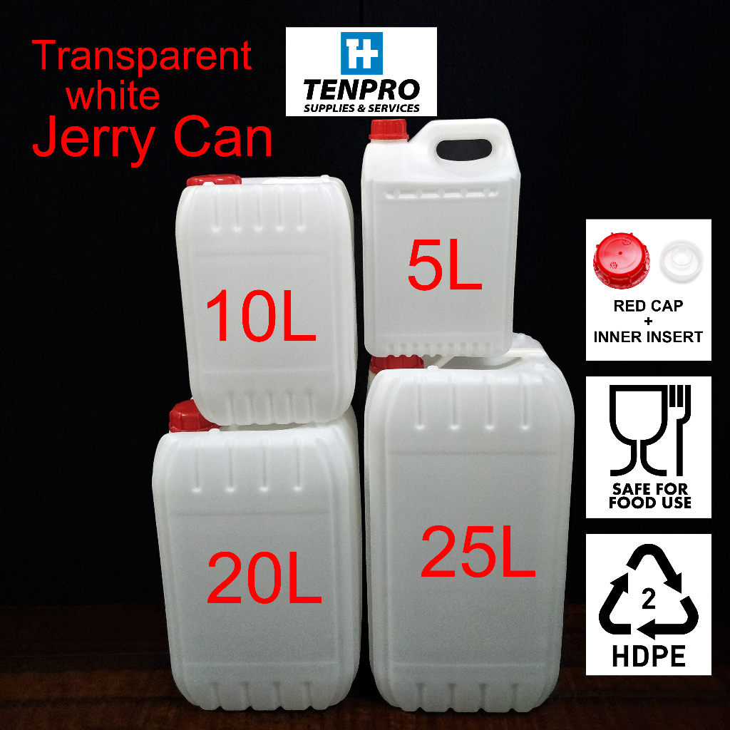 [NEW] 5L 5 Liter Jerry Can, Plastic Bottle, HDPE Container, Water Tank ...