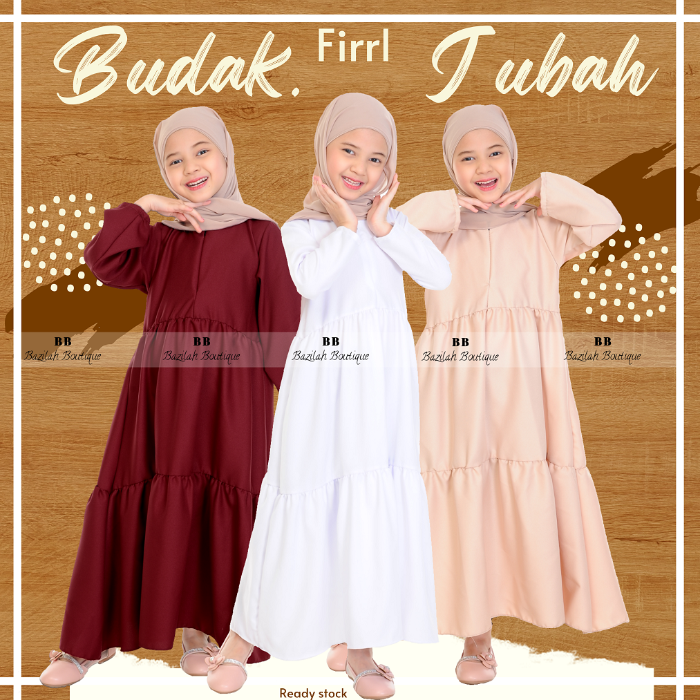 kids muslimah jubah firrl dress budak muslimah fashion | Shopee Singapore