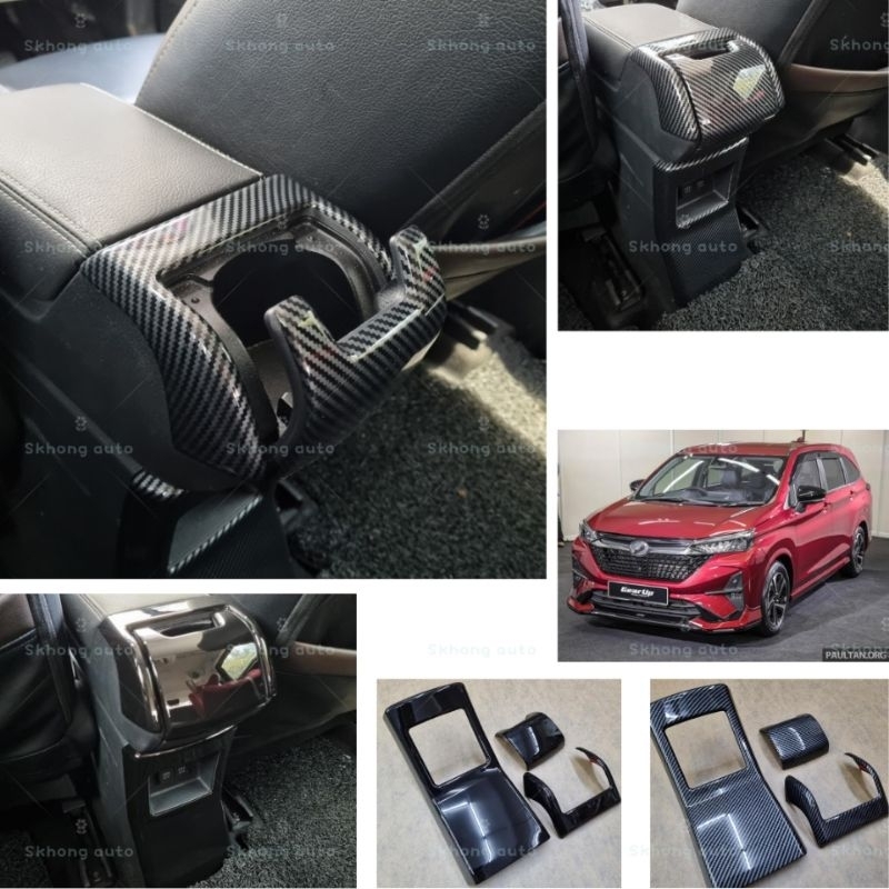 perodua alza new 2022-2023 carbon fiber console box frame cover garnish ...