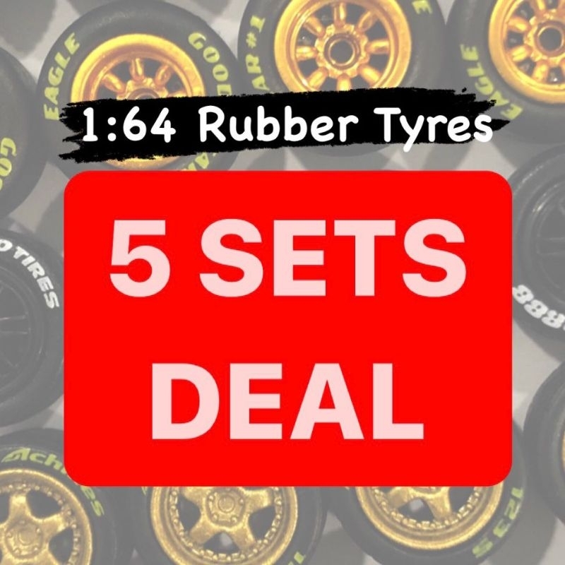 164 Hot Wheels Rubber Tyres tayar getah Hotwheels Exclusive Offer