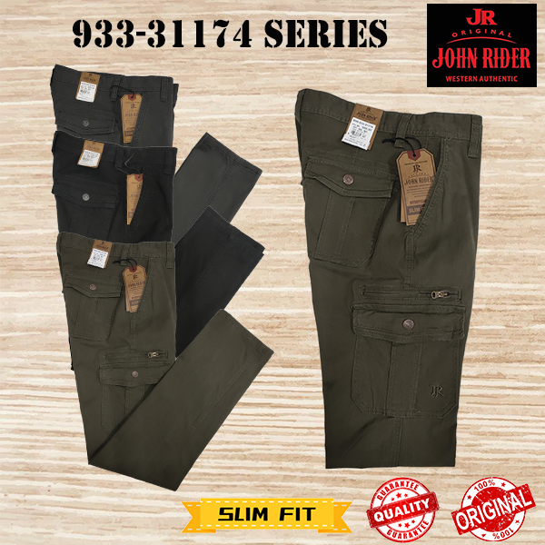 JOHN RIDER ] CARGO PANTS STRETCHABLE SLIM FIT COTTON HIGH QUALITY