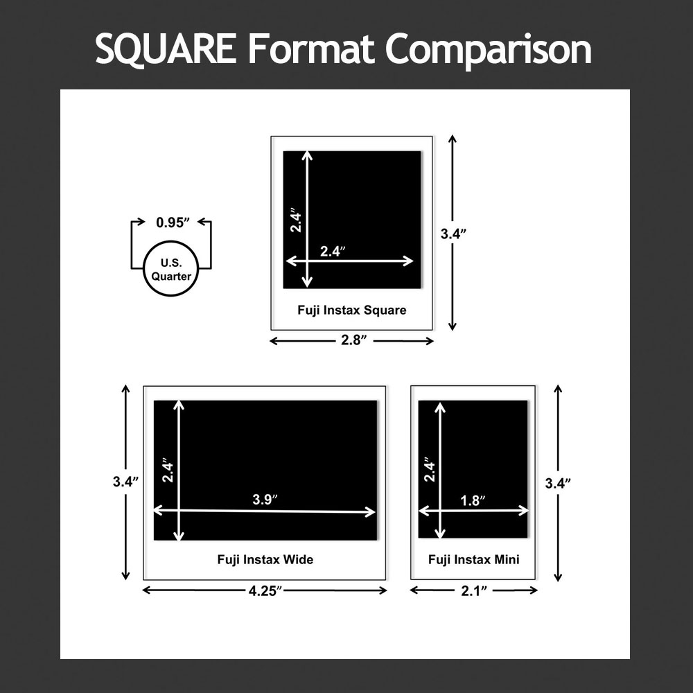 Instax Square Vs Mini Polaroid Film Size Fujifilm Instax Square