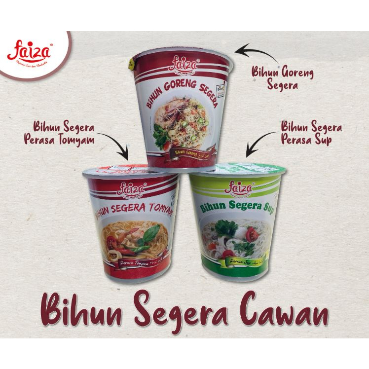 FAIZA Instant Vermicelli Cup (65g) | Shopee Singapore