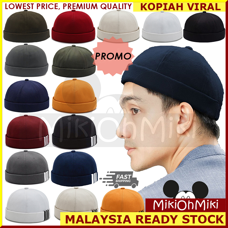 Mikihat Hat Kopiah Viral New Trend Topiah Songkok Roll Hat Cap Ustad ...