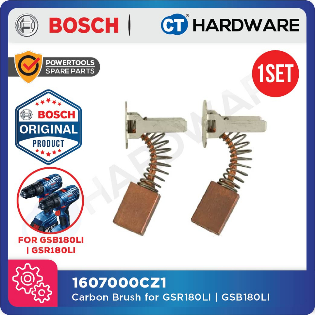 BOSCH 1607000CZ1 CARBON BRUSH FOR GSR180LI GSB180LI CORDLESS DRILL DRIVER SPARE PARTS Shopee Singapore