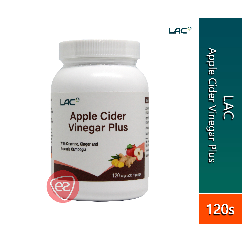 LAC APPLE CIDER VINEGAR PLUS VEGETABLE CAPSULE 120S (WAS KNOWN AS GNC
