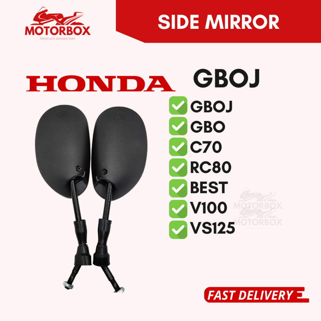 HONDA GBOJ SIDE MIRROR MOTOR CERMIN SISI TEPI GBO J GBO C70 RC80 BEST