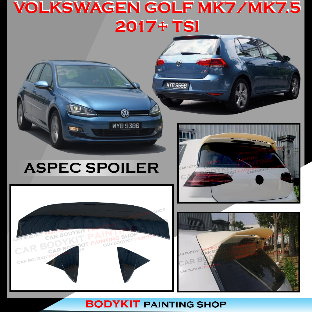 VOLKSWAGEN GOLF 7 MK7 2017+ TSI ASPEC STYLE REAR ROOF SPOILER LIP WITH ...