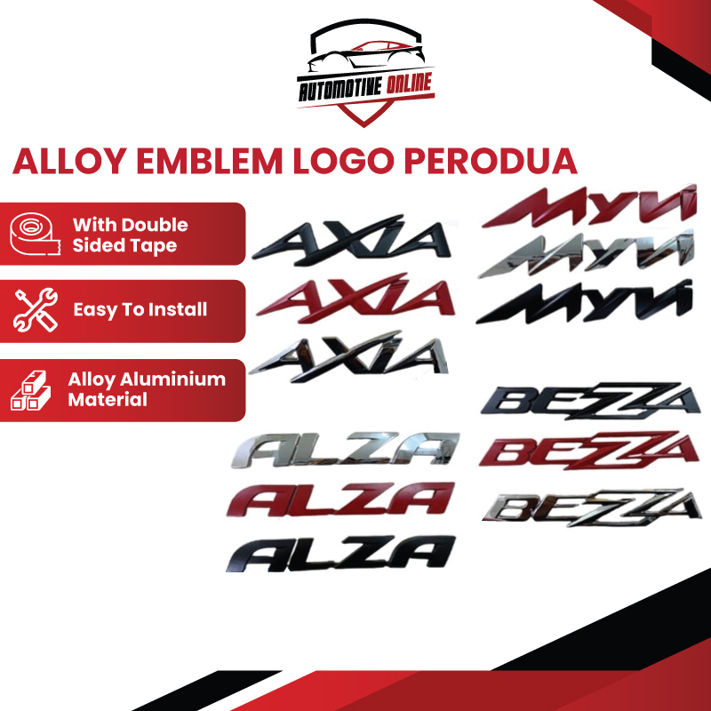 Alloy Emblem Logo Perodua Alza Axia Bezza Myvi old Myvi lagi Best Myvi ...