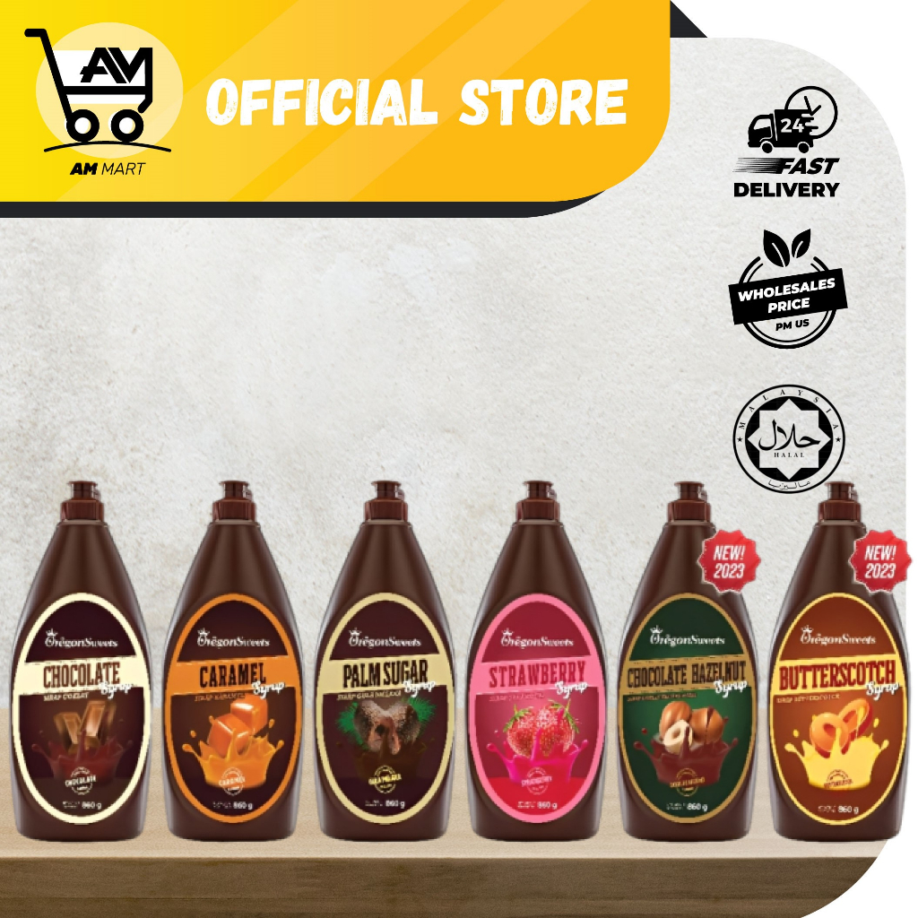 RAYA Oregon Swiss Syrup 860g Caramel | Chocolate | Strawberry | Gula ...