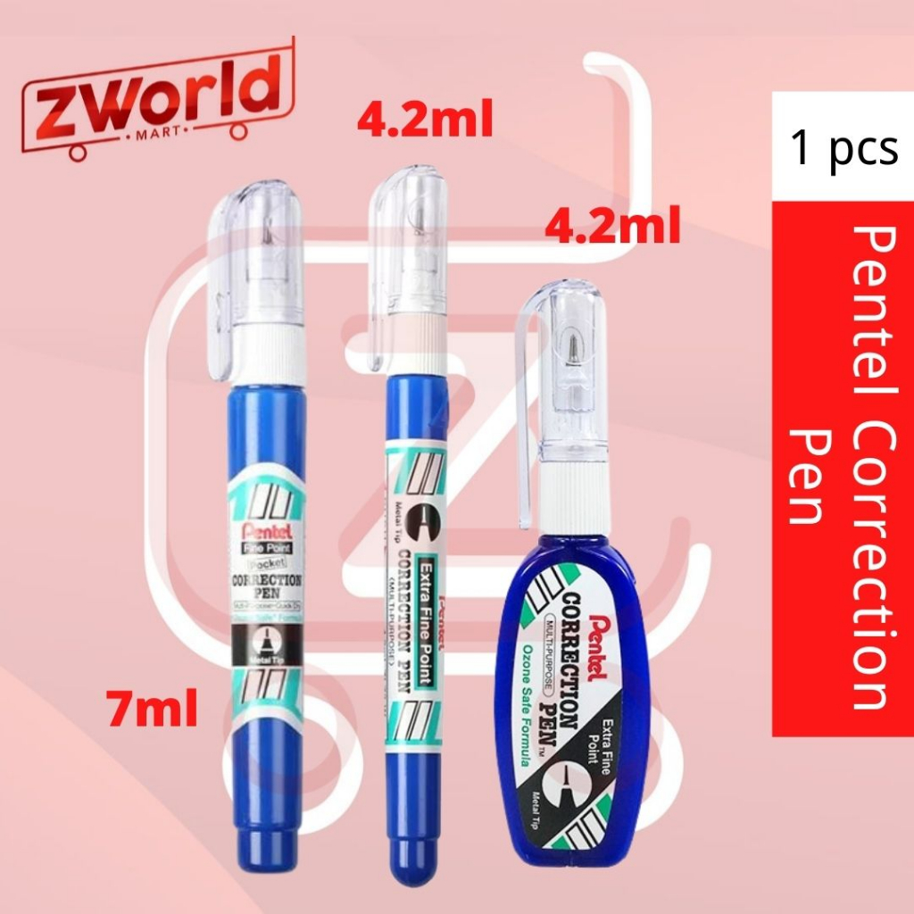Pentel Correction Pen Metal Tip Liquid Paper Shopee Singapore