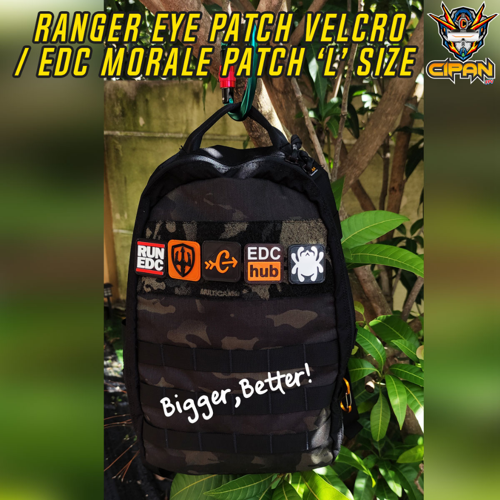 39mm x 39mm Large EDC Morale Patch Ranger Eye Patches Velcro Patch