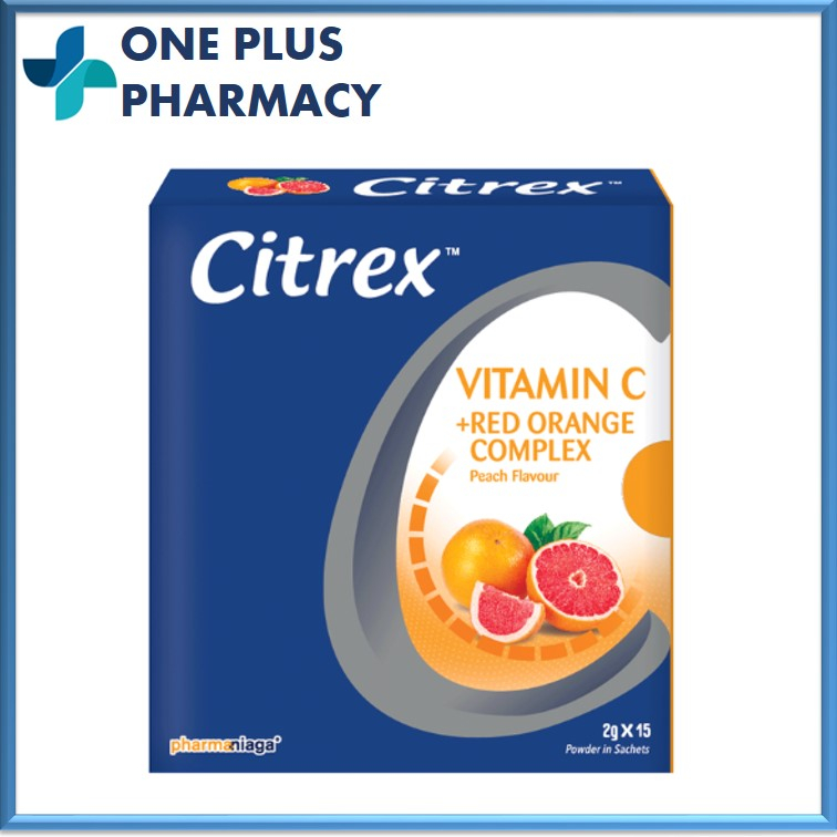 Citrex Vitamin C + Red Orange Complex 2g x 15 Sachets [EXP 12/2024