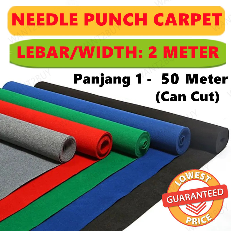 Lebah 2 Meter Needle Punch Budget Carpet Roll Gulung Expo Office