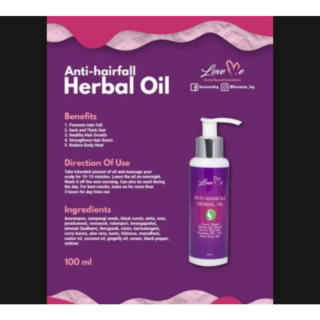 herbal-hair-oil-100ml-anti-hair-fall-from-love-me-shopee-singapore