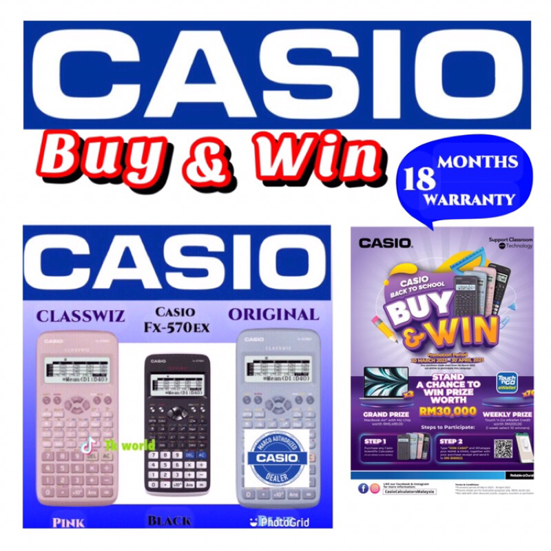 Casio FX570EX scientific calculator free 1 hand sanitizer per