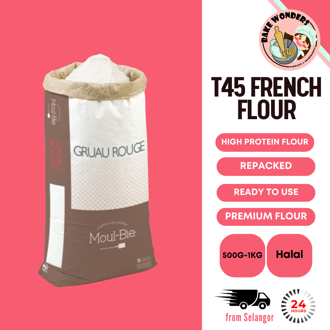 T45 French Flourgruau Rouge Flour Ideal For Croissant High Protein