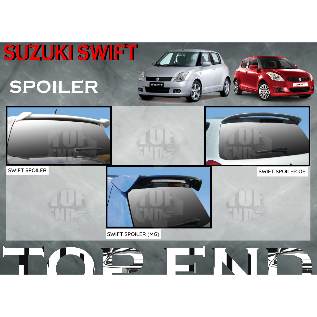 SUZUKI SWIFT SPOILER OE STYLE SPOILER MUGEN STYLE SPOILER MONSTER STYLE