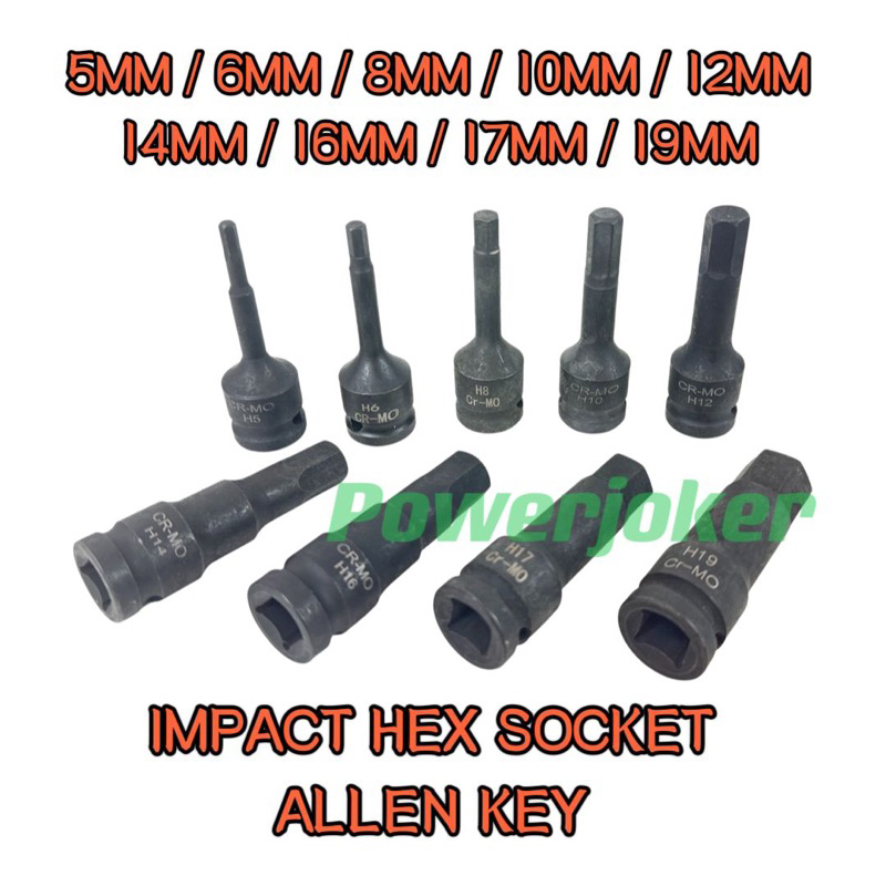 IMPACT HEX SOCKET ALLEN KEY TOOL BIT DRIVE ALLENKEY BOX TOOLS SPANNER ...