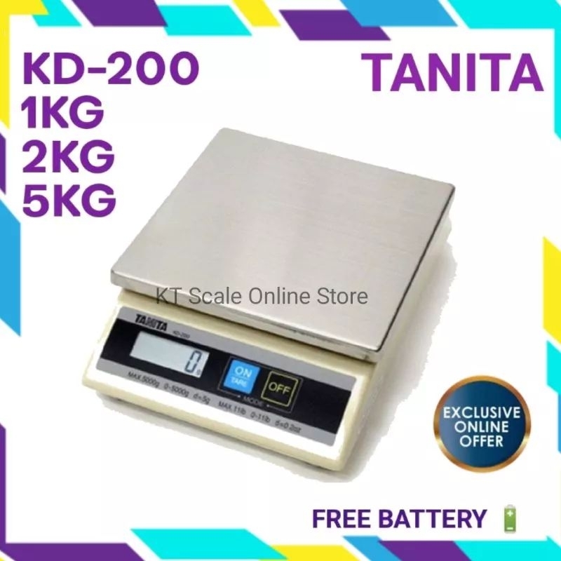 TANITA KD200 DIGITAL WEIGHING SCALE 5KG Shopee Singapore