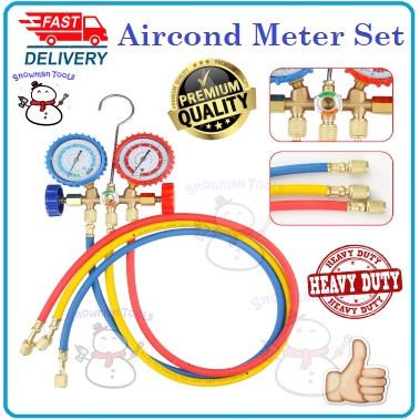 thumbnail image 2 of CarBole Professional AC Car Air Conditioner Diagnostic Manifold Gauge & Vacuum Pump Kit 2 of 5