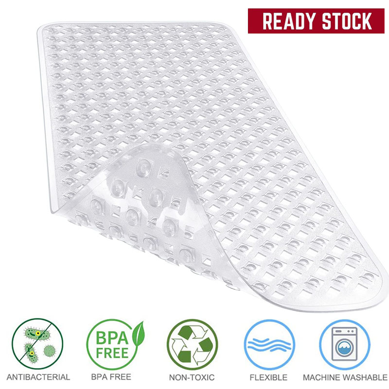 Bath Shower Mat for Tub, Non Slip Bathtub Mats with Drain Holes ...