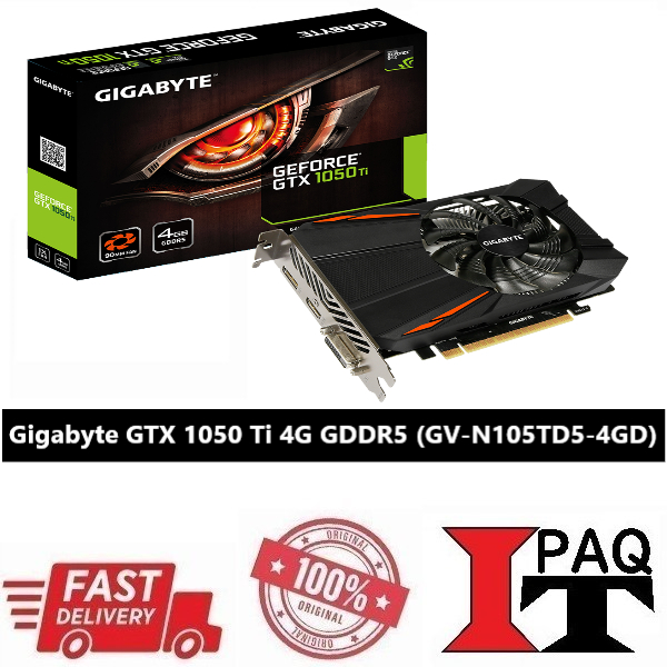 Gigabyte Nvidia GeForce GTX 1050 Ti 4GB GDDR5 Graphic Card (GV-N105TD5 ...