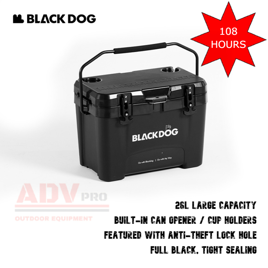 Blackdog Portable Cooler Box Ice Box 26L Tong Sejuk Hitam Outdoor ...