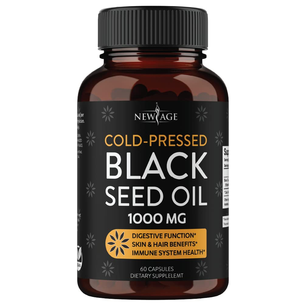 Black Seed Oil Softgel Capsules - Premium Cold-Pressed Nigella Sativa ...