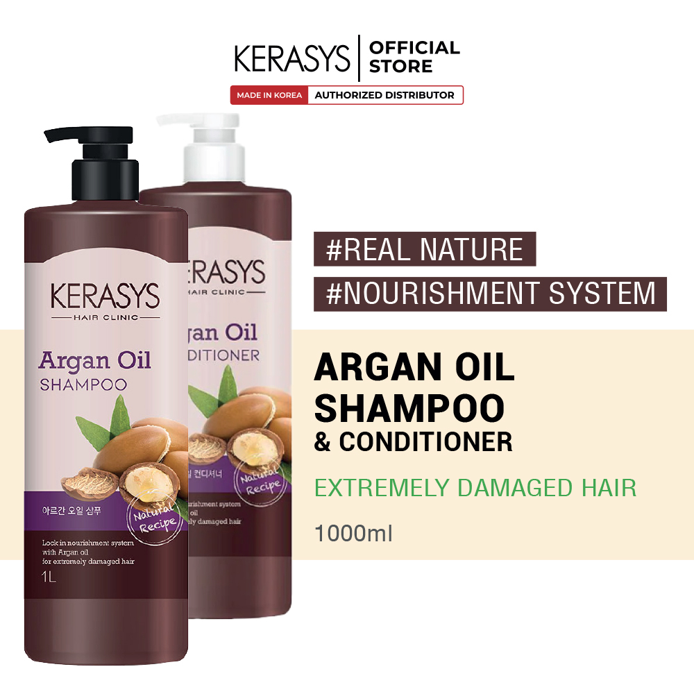 Kerasys Argan Oil Shampoo & Conditioner 1 Set 1L Shopee Singapore