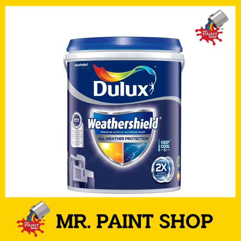 5L DULUX WEATHERSHIELD ACRYLIC EXTERIOR WALL FINISH (PM COLOR) Shopee