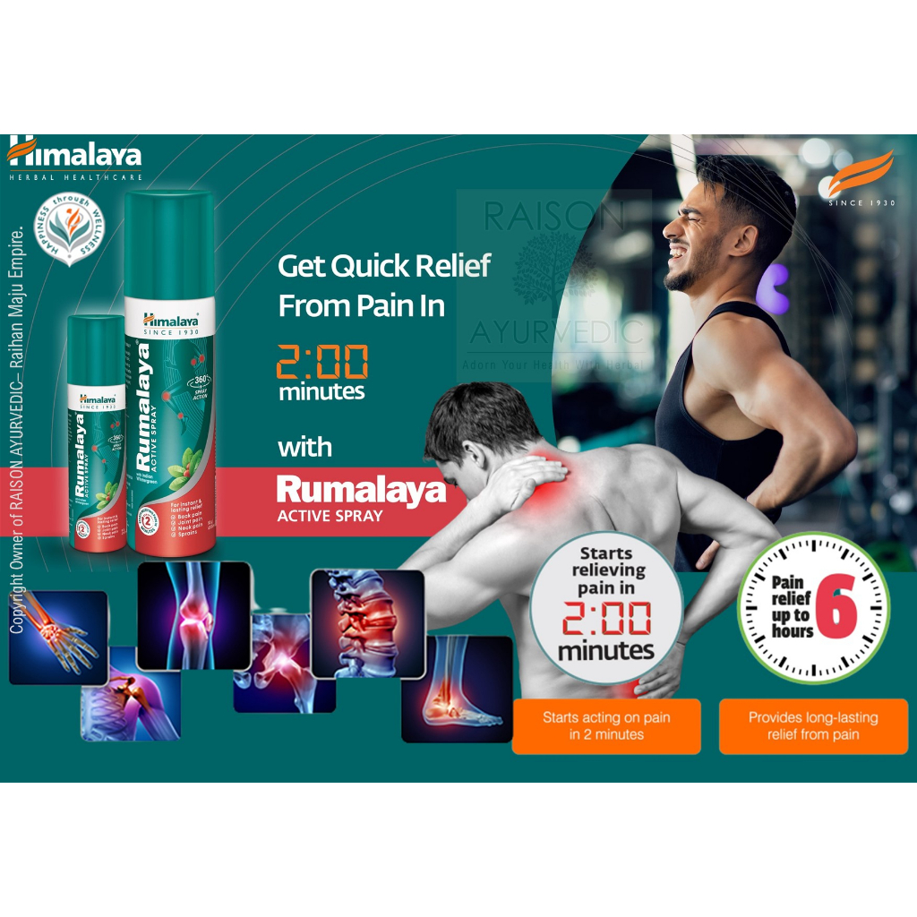 Himalaya Rumalaya Spray 50gm Suitable for Back Pain, Joints Pain, Neck
