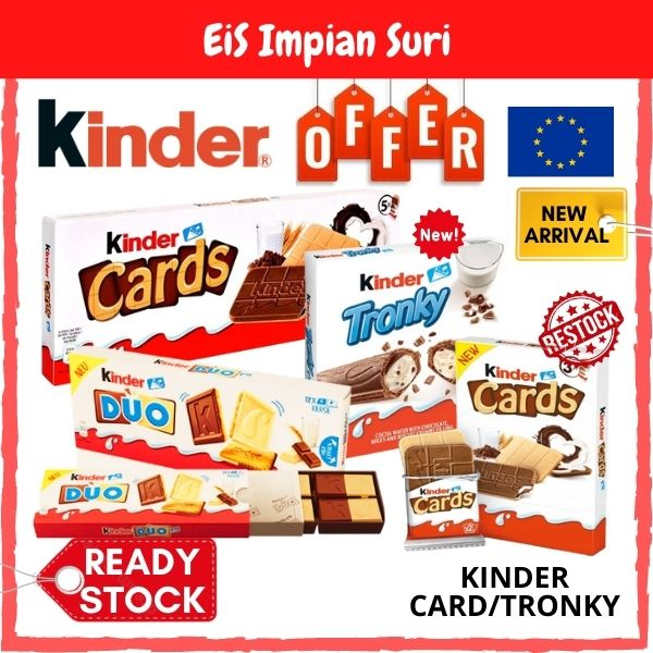 Kinder Cards (76.8G/128G) Kinder Tronky 90g Kinder Duo 150G Kinder ...