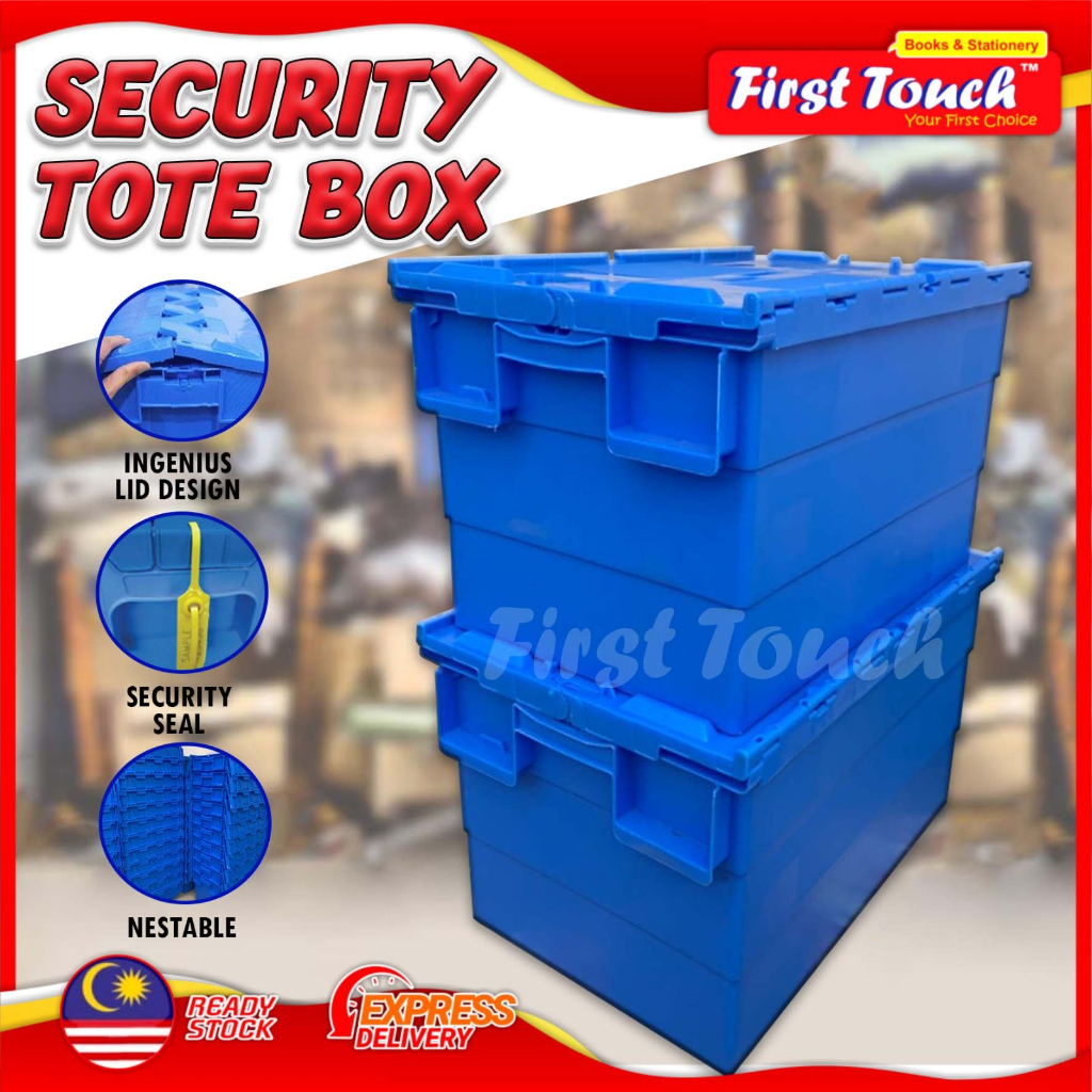 Plastic Security Tote Box Stackable Storage Box Bekas Industri 储物盒 ...