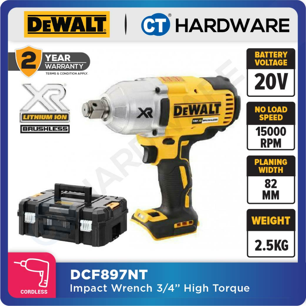 DEWALT DCF897NT CORDLESS BRUSHLESS HIGH TORQUE IMPACT WRENCH 20V 3/4 ...