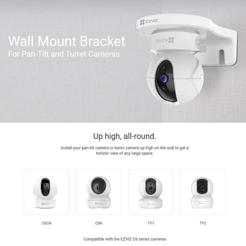 HIKVISION EZVIZ Bracket (Top Global Brand) Wall Mount Compatible with C4W C6C C6N C6CN TY2 C6TC H7C | Shopee Singapore