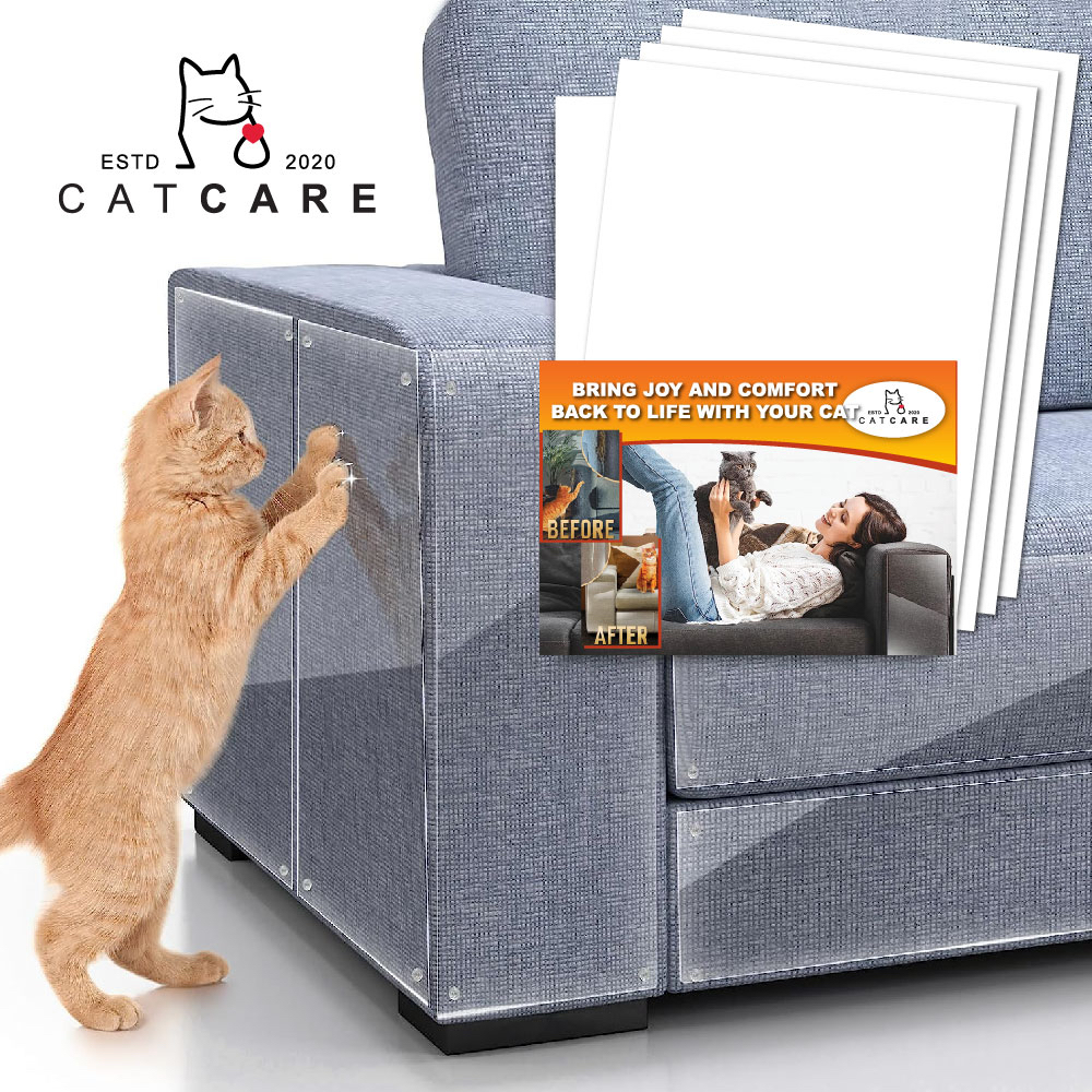 Anti Cat Scratch Furniture Protector for Leather, Self-Adhesive